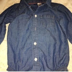 5/$20 Blue jean button down 💙